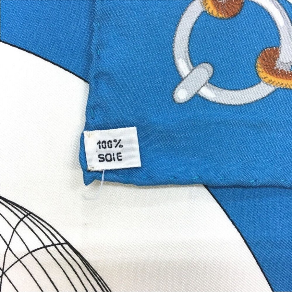 Hermes Chateaux d Arriere by J.Abadie Silk Scarf 1974 - Picture 3 of 5